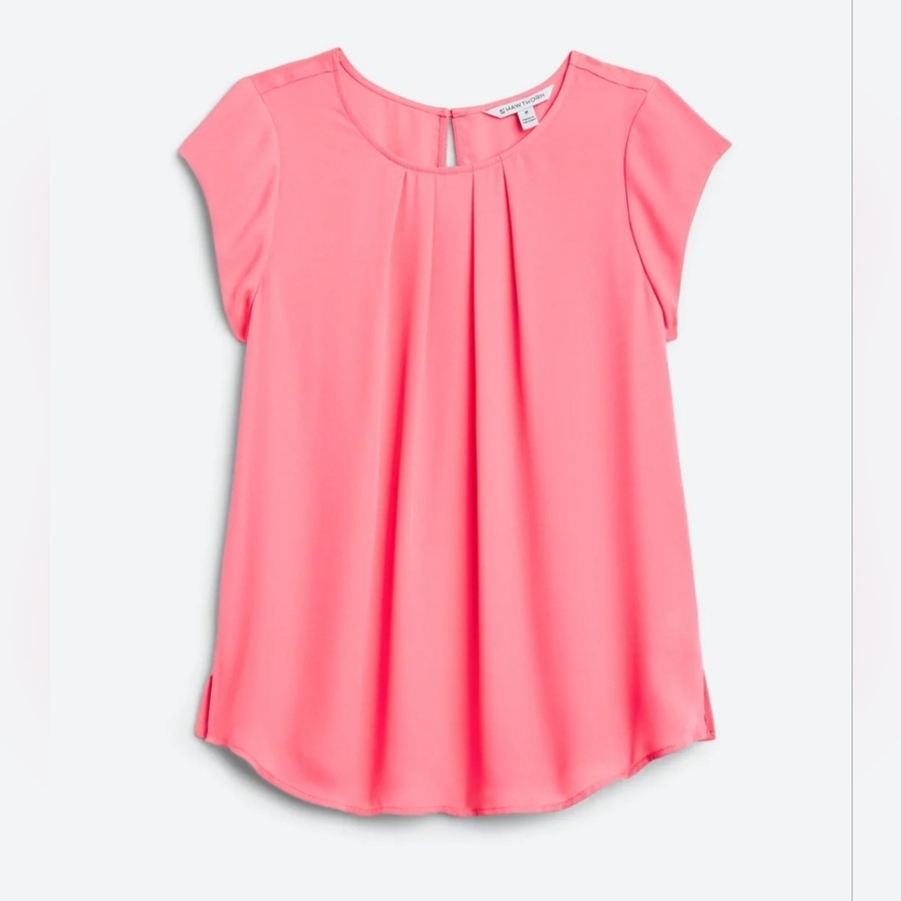 41 HAWTHORN Lexie Pleat Front Blouse